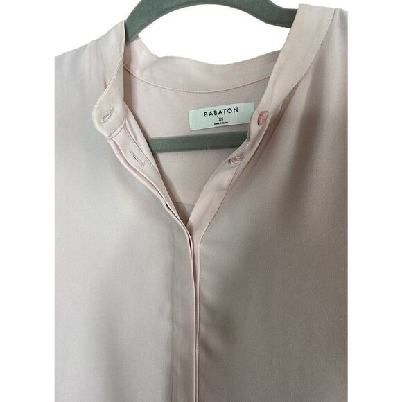 Aritzia Babaton Sleeveless Blouse‎ Tank Top Light Pink Size XS - Picture 3 of 7